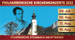 ein Plakat von Gustav Mahler und ein Turm